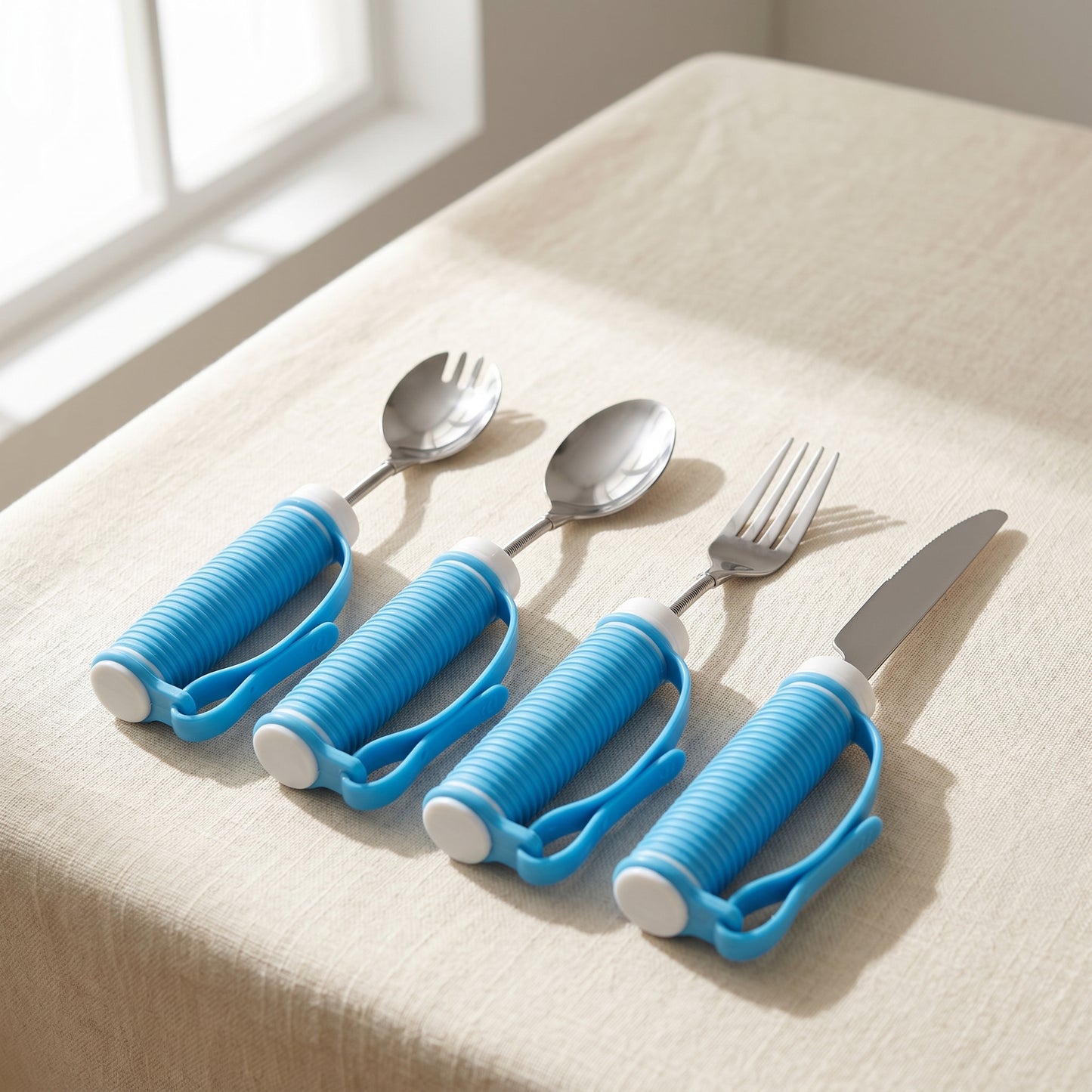 Steady Adaptive Utensils — Weighted & Bendable Dining Set (4-Piece)