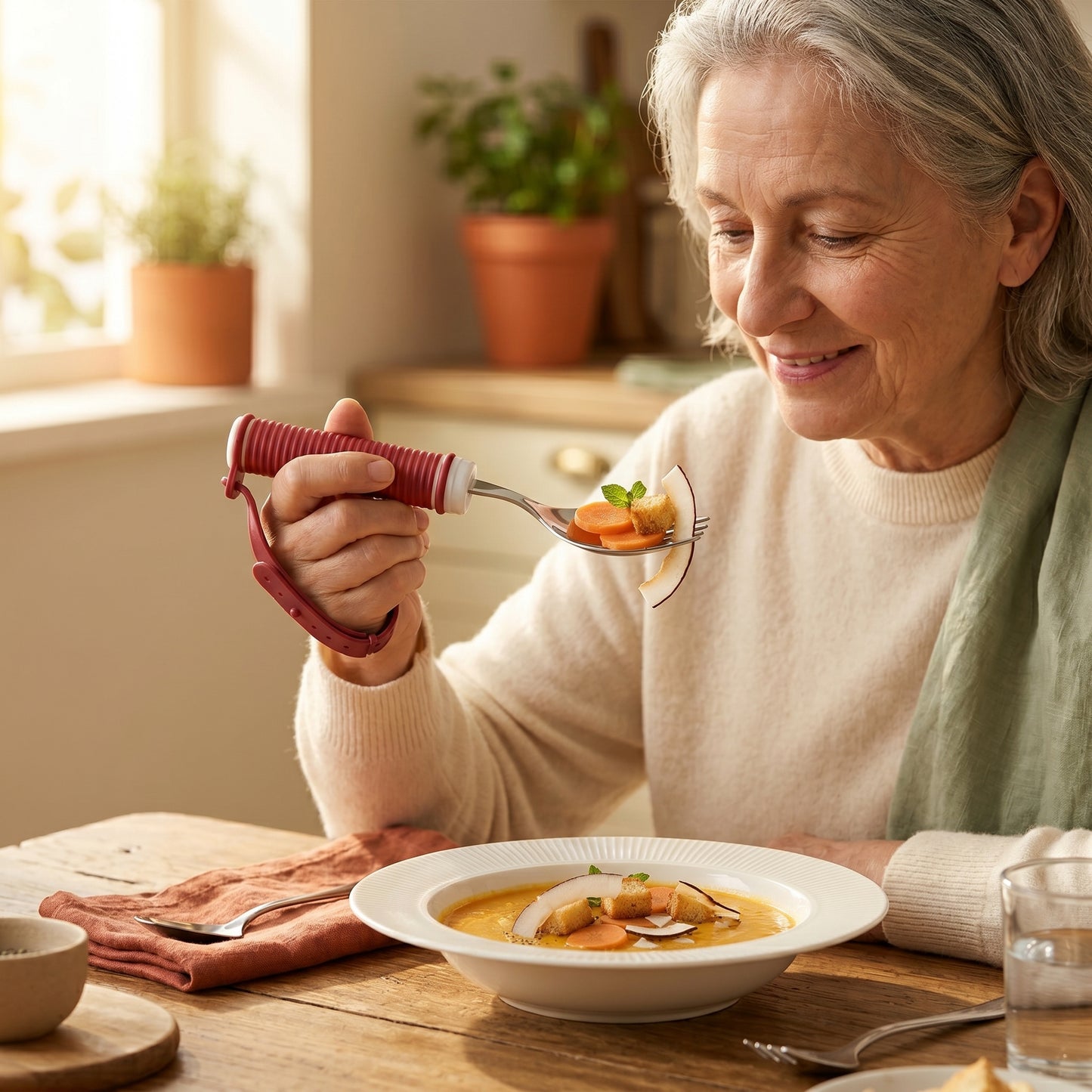 Steady Adaptive Utensils — Weighted & Bendable Dining Set (4-Piece)