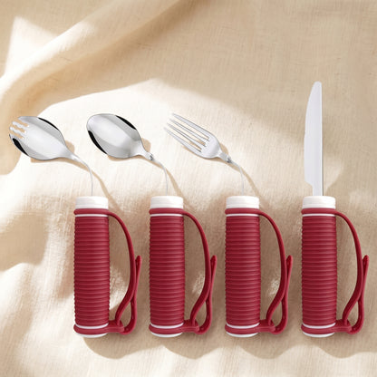 Steady Adaptive Utensils — Weighted & Bendable Dining Set (4-Piece)